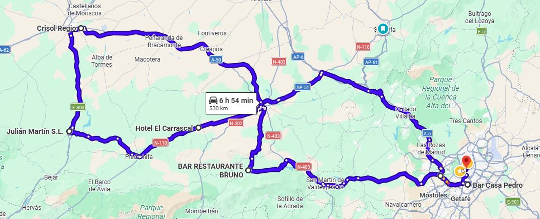 mapa ruta