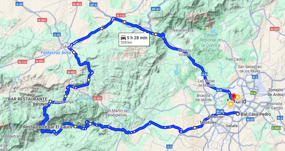 mapa ruta