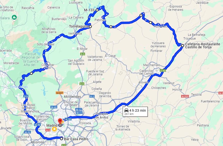 mapa ruta